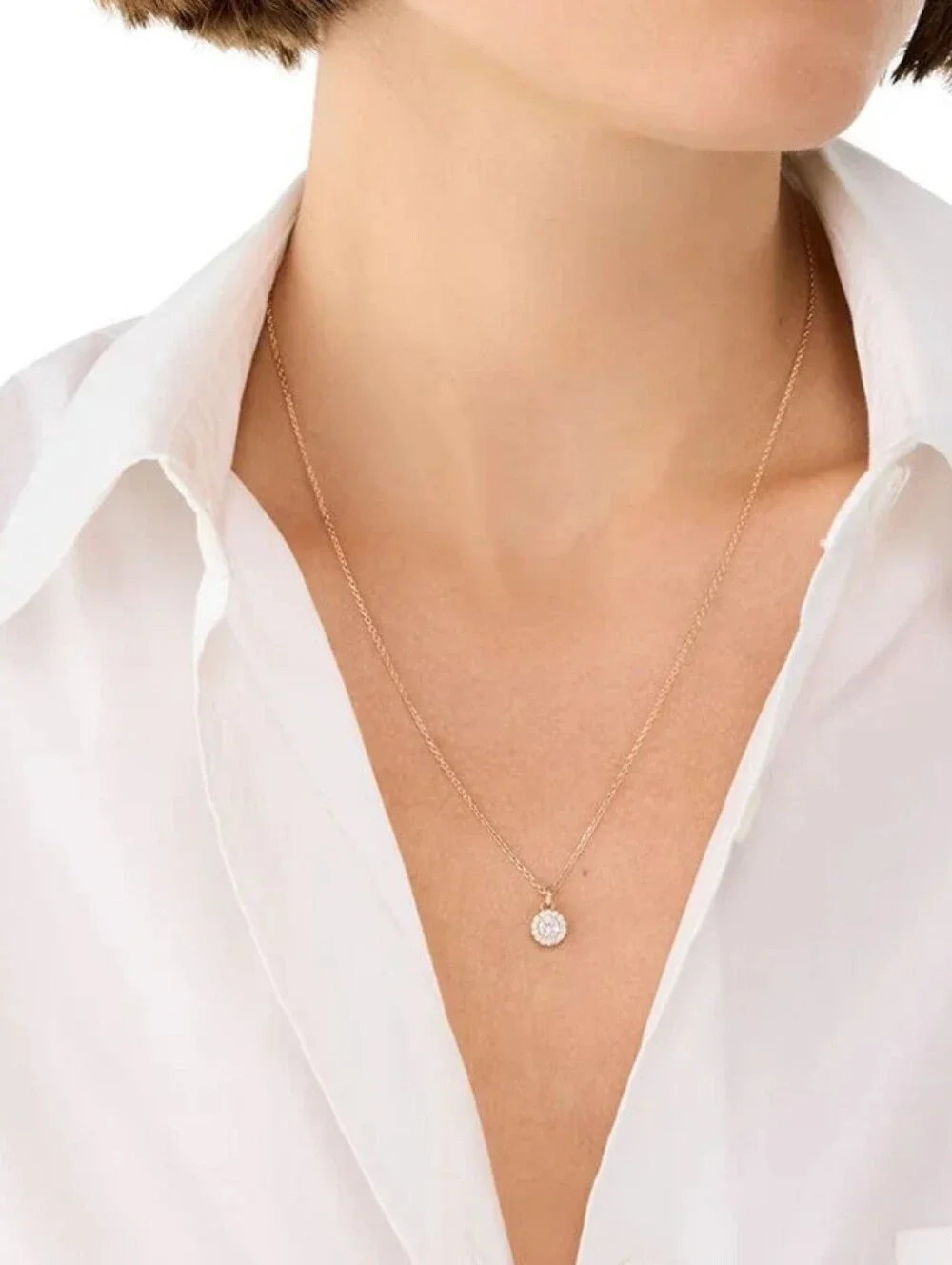 NWT KATE SPADE | $69 Pave Halo Rose Gold Necklace